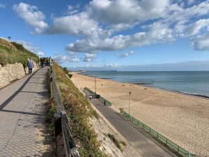 The zig-zag path leading to Southbourne beach and the promenade
